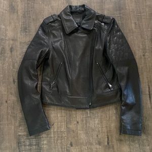 PAIGE Black Lamb Skin Leather Jacket Size M